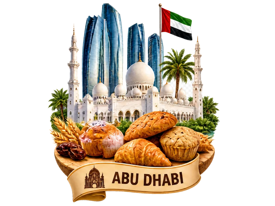 Abu Dhabi City Diorama Illustration